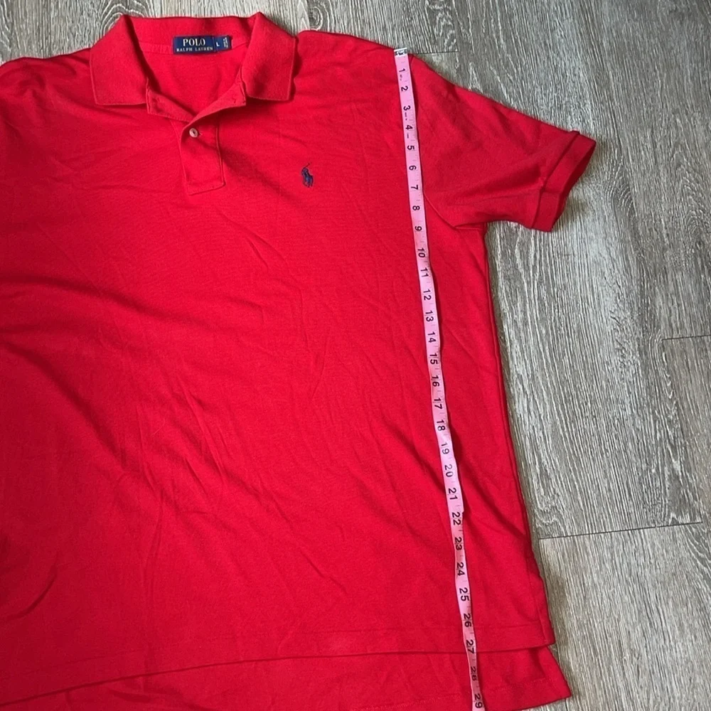 Polo Ralph Lauren red pima soft touch polo shirt size large short sleeve